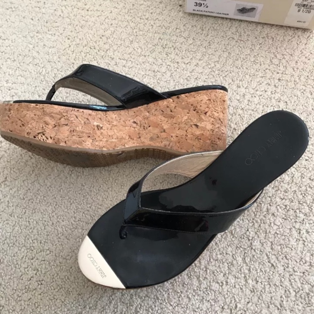 Jimmy Choo black Pathos sandals size 9.5